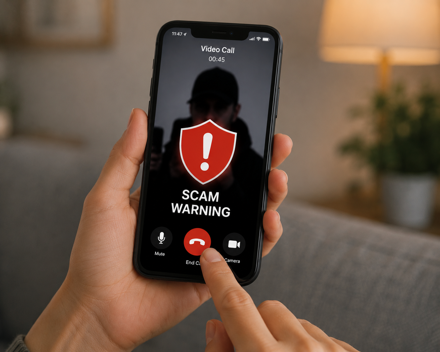 Disconnect suspicious scam call immediately